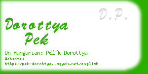 dorottya pek business card